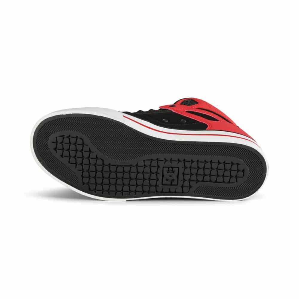 DC Pure High Top WC Shoes - Fiery Red/White/Black