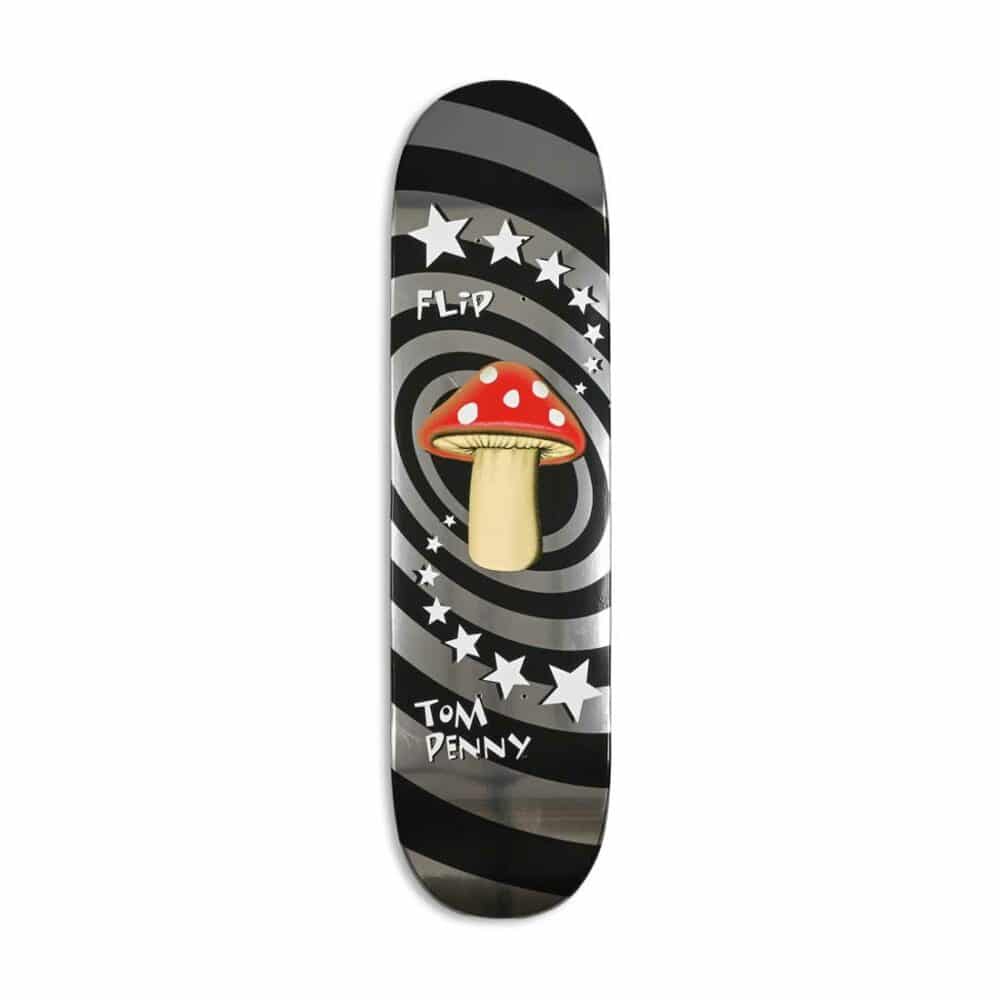 Flip Tom Penny Mushroom Skateboard Deck - Silver