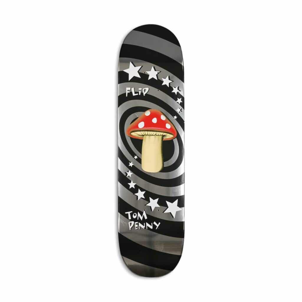 Flip Tom Penny Mushroom Skateboard Deck - Silver - Supereight