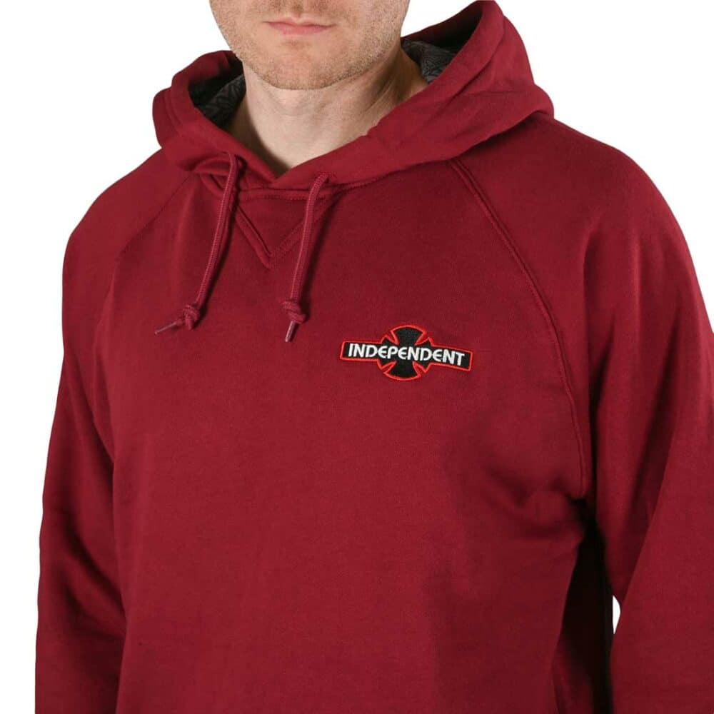 Independent Array Raglan Hoodie - Oxblood