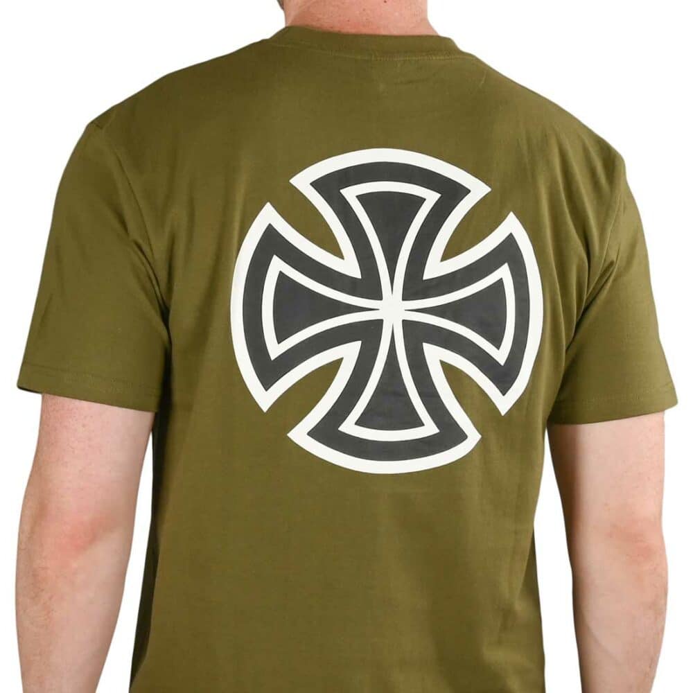 Independent Bar Cross S/S T-Shirt - Army Green