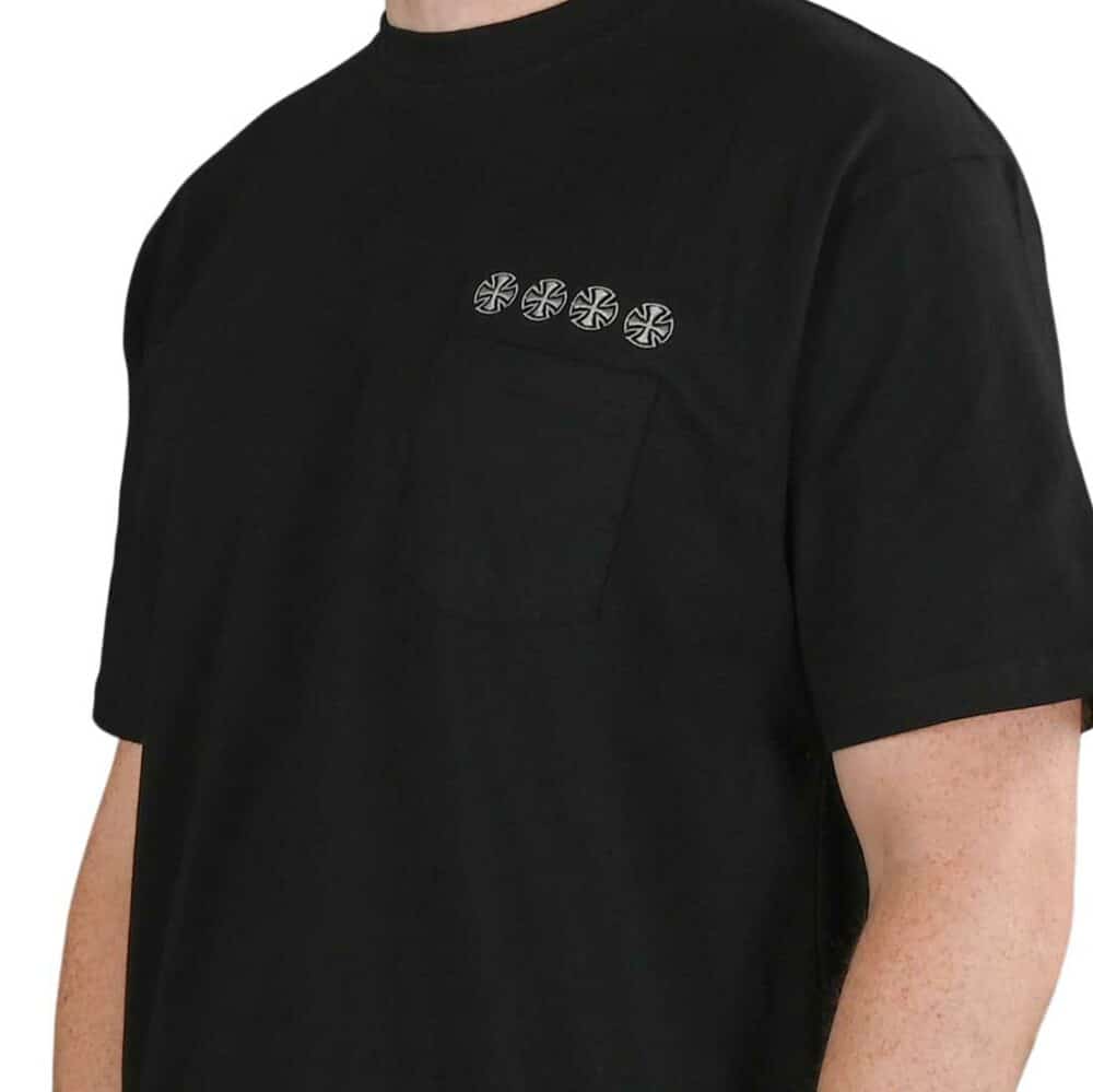 Independent Chain Cross Pocket S/S T-Shirt - Black