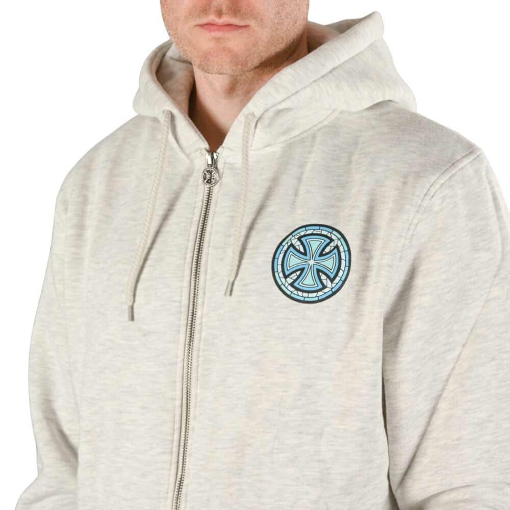 Independent Stained Glass Zip-Up Hoodie - Athletic Heather