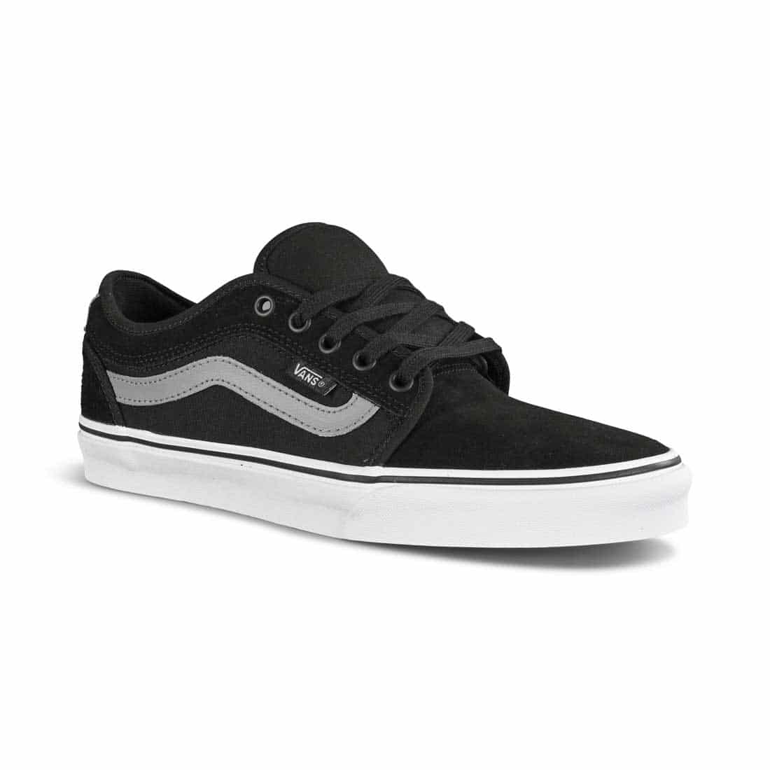 Vans Chukka Low Sidestripe Skate Shoes - Black - Supereight