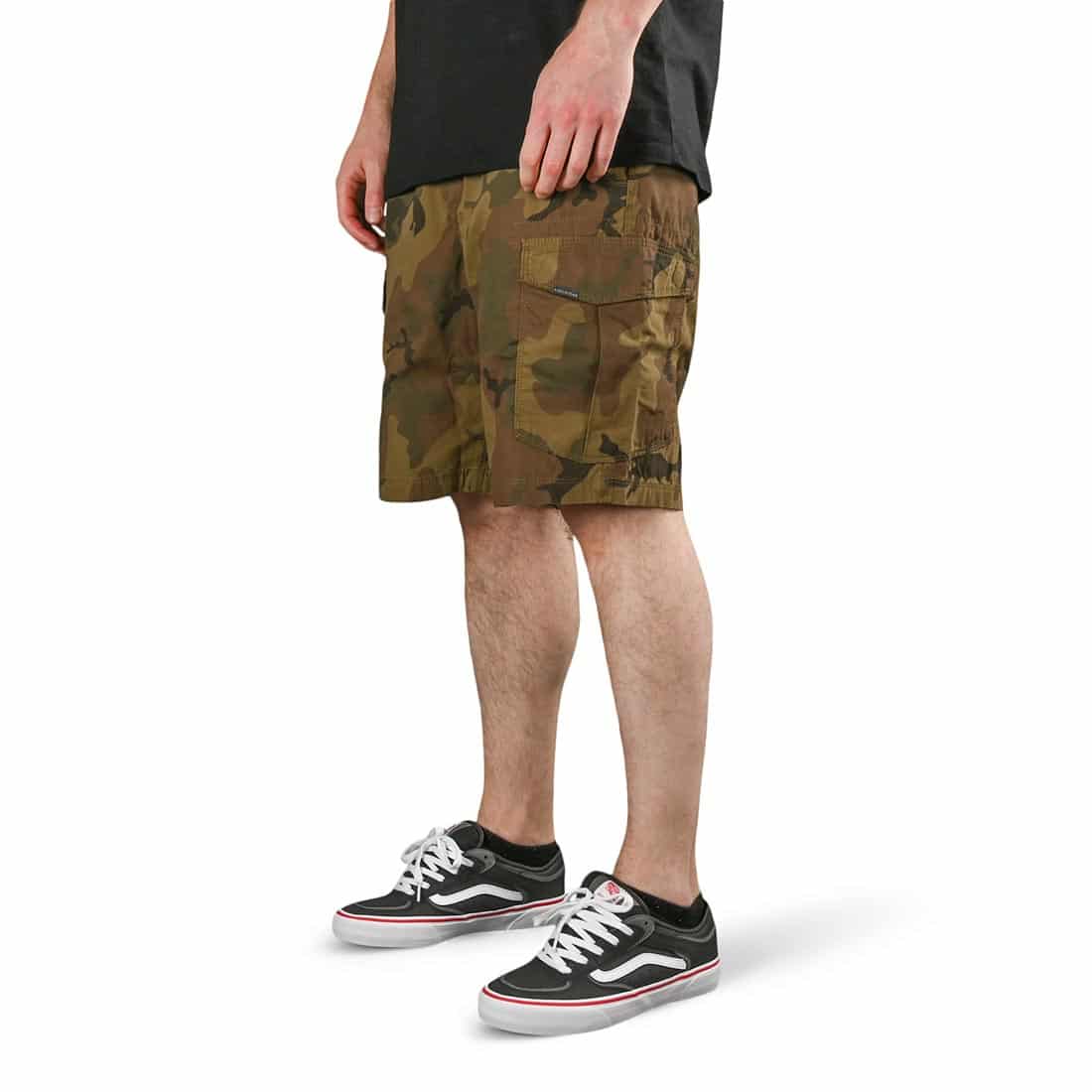 Pantaloncini Cargo Uomo In Cotone Twill - Bermuda Con 6 Tasche, Vita Rilassata, Per Lavoro E Tempo Libero