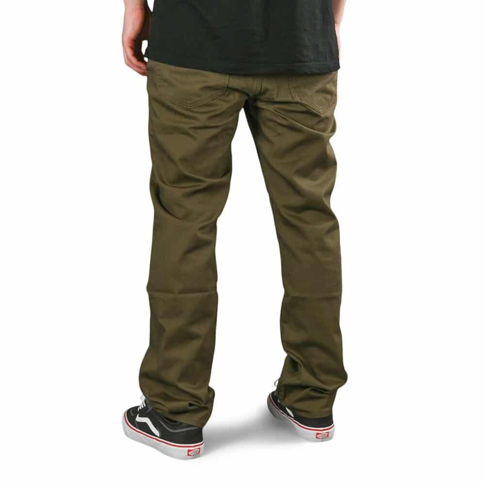 Volcom Solver 5 Pocket Slub Jeans - Tarmac Brown