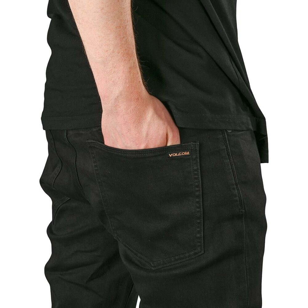 Volcom Solver Tapered Denim Jeans - Blackout