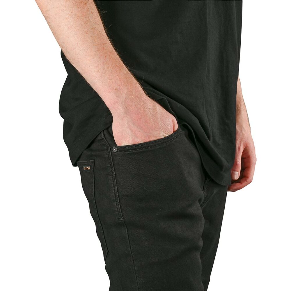 Volcom Solver Tapered Denim Jeans - Blackout