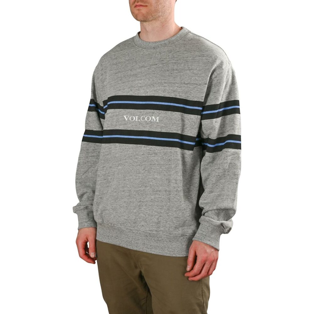 Volcom Zero Division Pullover Crew Sweater - Heather Grey