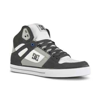 DC Pure High Top WC Skate Shoes - Grey/White/Blue