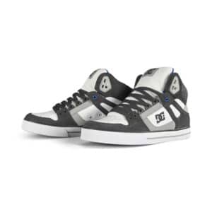 DC Pure High Top WC Skate Shoes - Grey/White/Blue