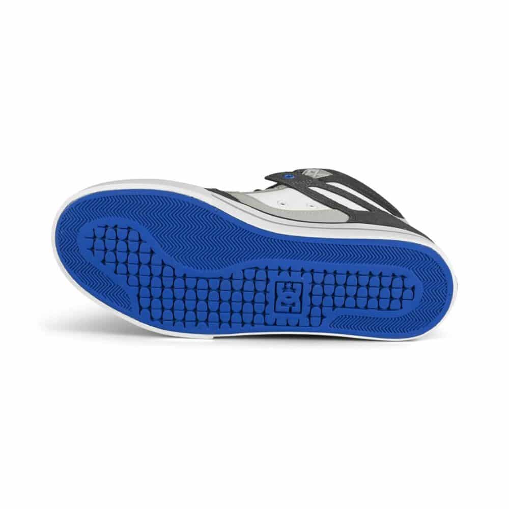 DC Pure High Top WC Skate Shoes - Grey/White/Blue