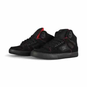 DC Pure High Top WC Skate Shoes - Black/Red/White