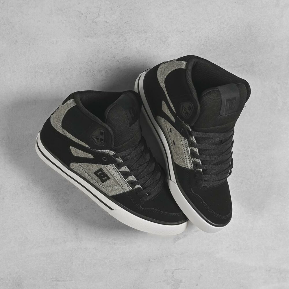 DC Pure High Top WC Skate Shoes - Black/Battleship/Armour