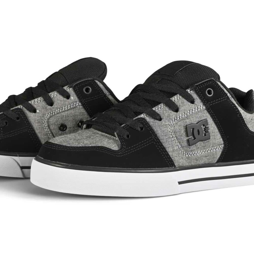 DC Pure Low Top Skate Shoes - Dark Grey/Battleship