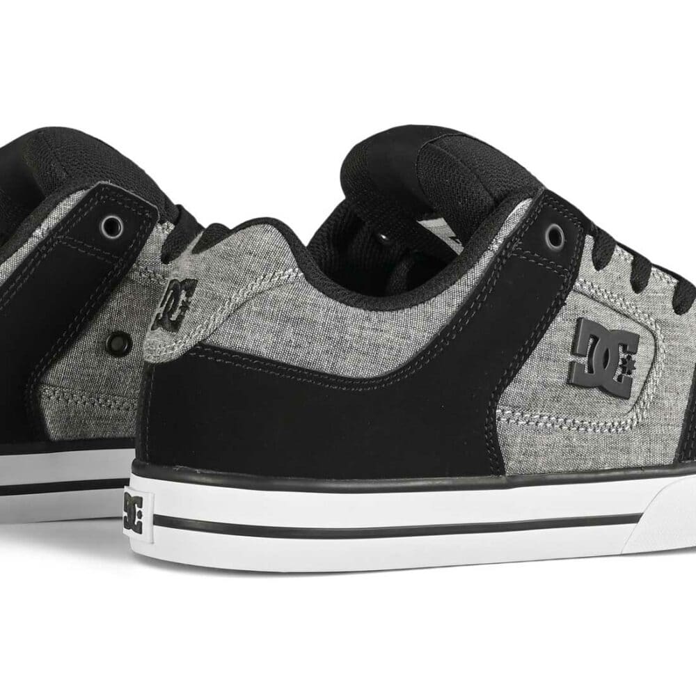 DC Pure Low Top Skate Shoes - Dark Grey/Battleship