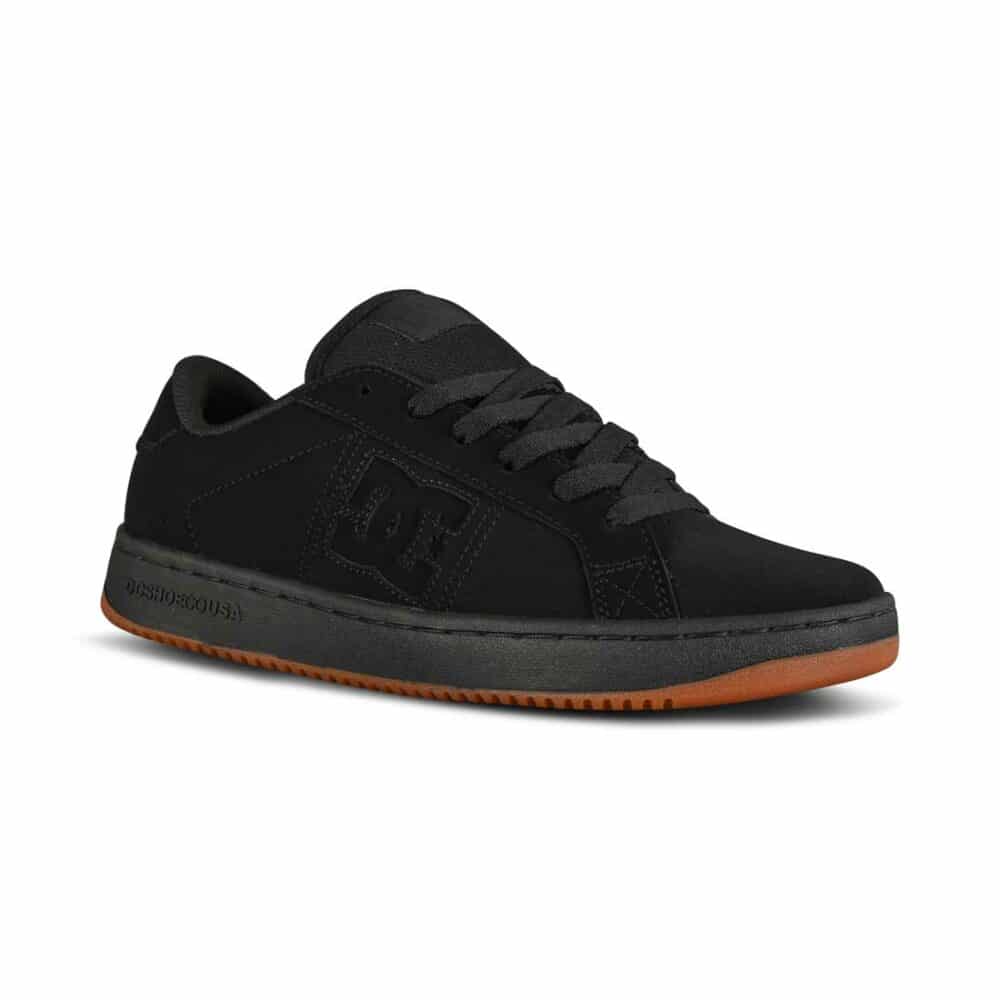 DC Striker Low Top Skate Shoes - Black/Black/Gum