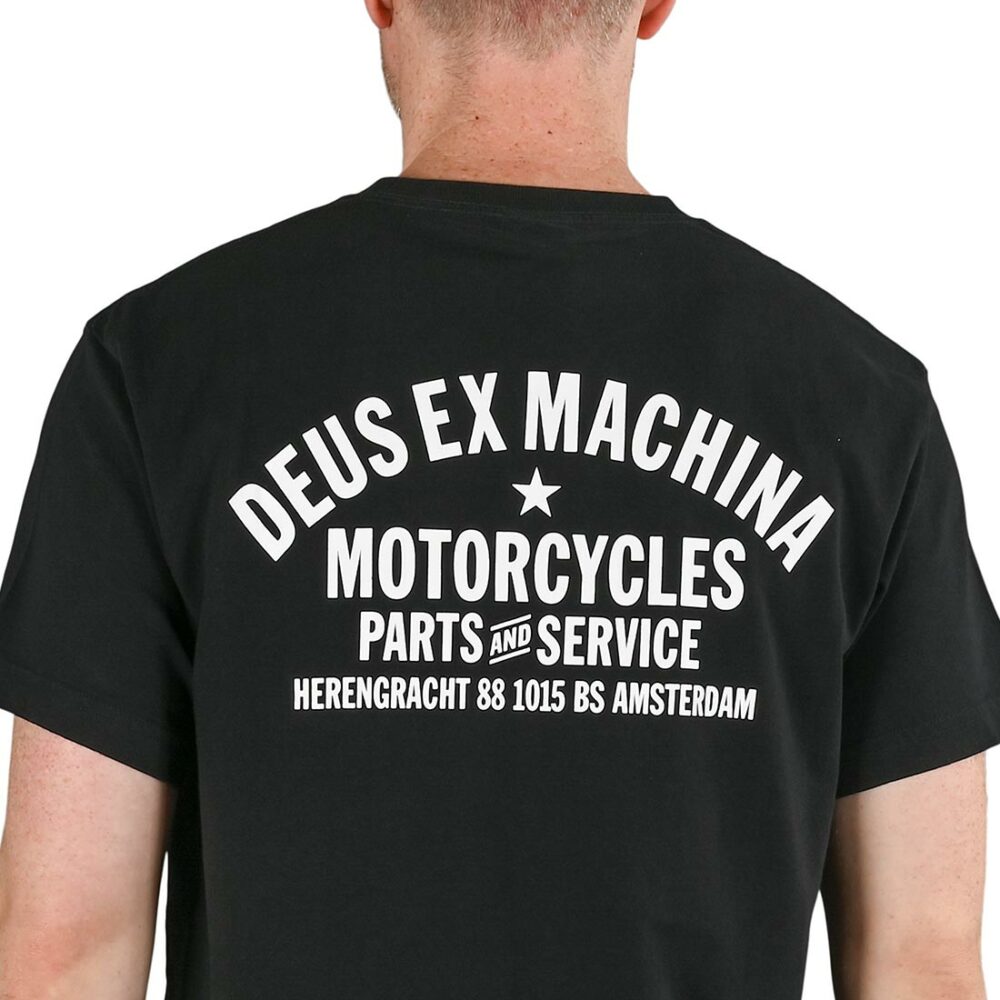 Deus Ex Machina Amsterdam Address (Shield) S/S T-Shirt - Black