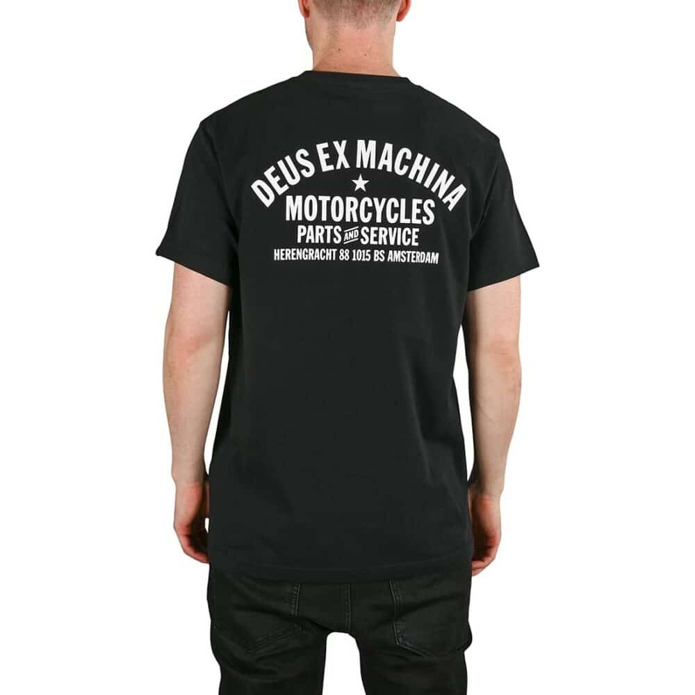 Deus Ex Machina Amsterdam Address (Shield) S/S T-Shirt - Black