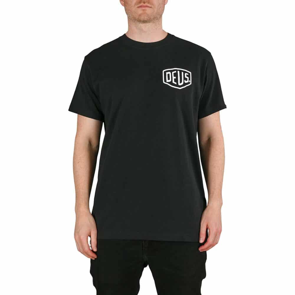 Deus Ex Machina Amsterdam Address (Shield) S/S T-Shirt - Black