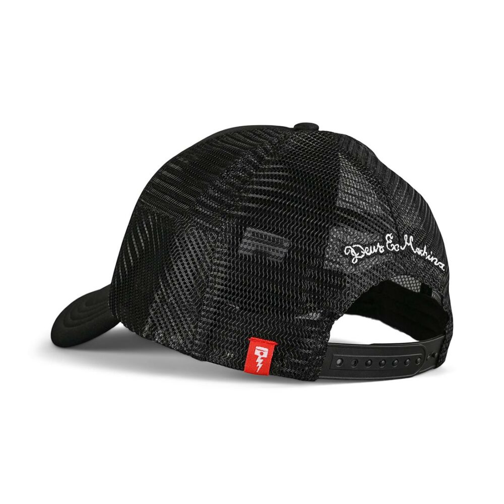 Deus Ex Machina Berlin Address Mesh Back Trucker Cap - Black