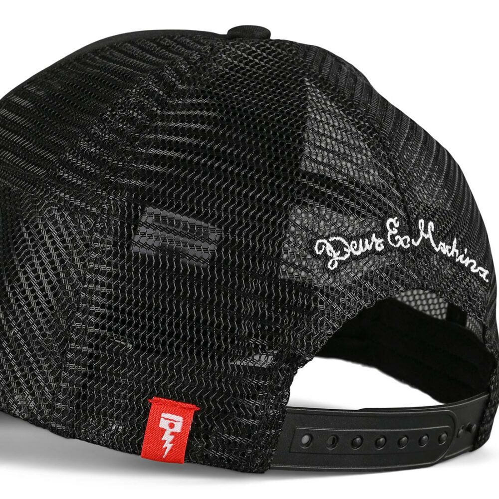 Deus Ex Machina Berlin Address Mesh Back Trucker Cap - Black