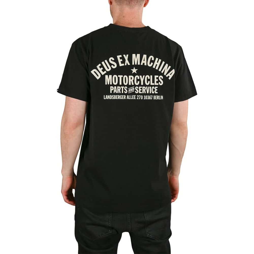 Deus Ex Machina Berlin Address (Shield) S/S T-Shirt - Black