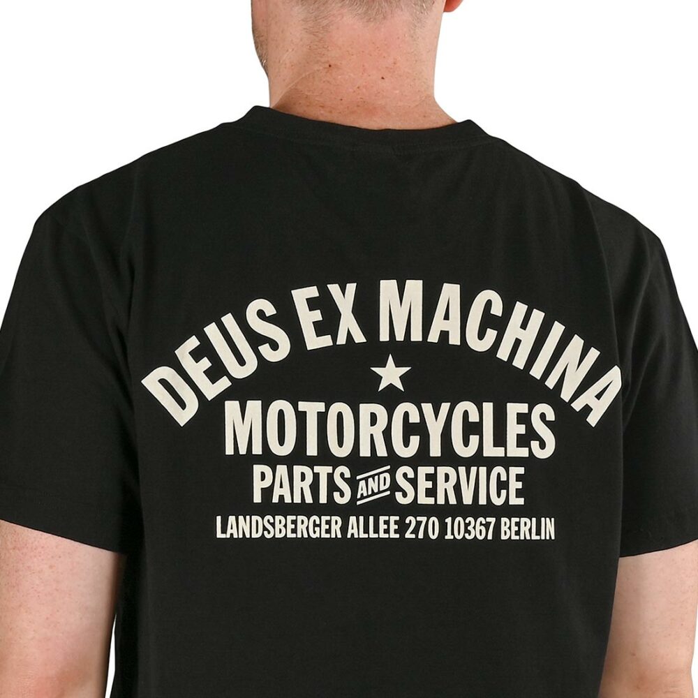 Deus Ex Machina Berlin Address (Shield) S/S T-Shirt - Black