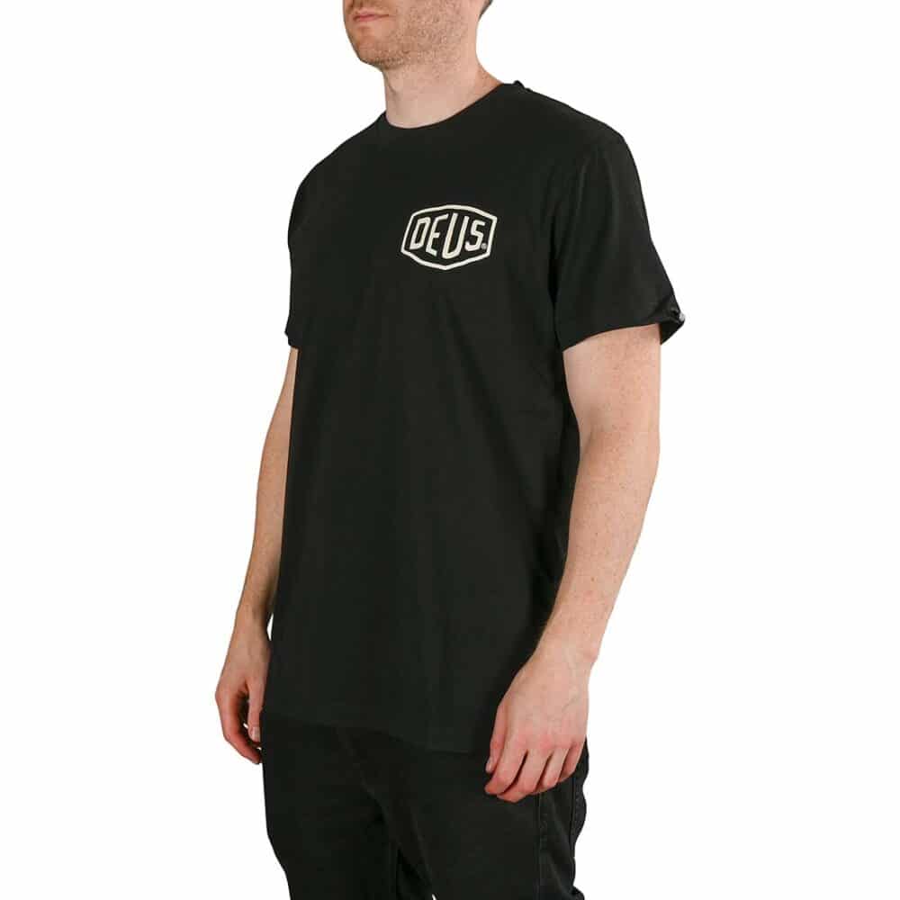 Deus Ex Machina Berlin Address (Shield) S/S T-Shirt - Black