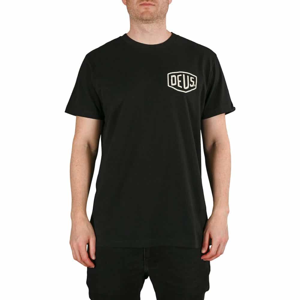 Deus Ex Machina Berlin Address (Shield) S/S T-Shirt - Black