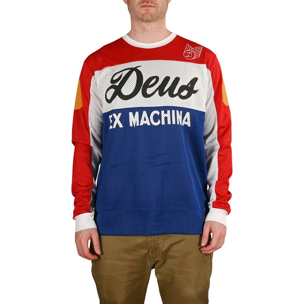 Deus Ex Machina Saber L/S Moto Jersey - Tri-Colour