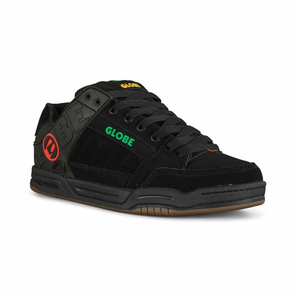 Globe Tilt Skate Shoes - Black Nubuck/Rasta