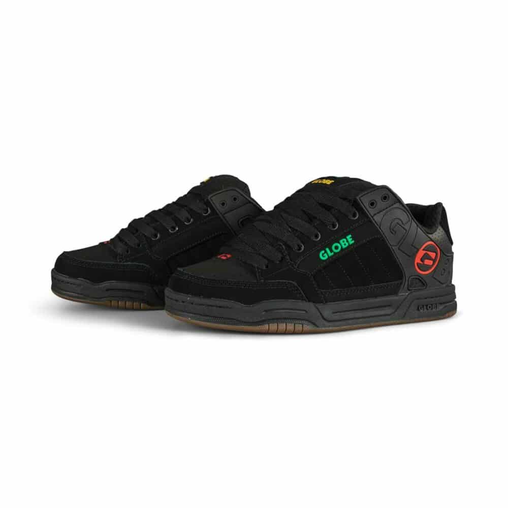 Globe Tilt Skate Shoes - Black Nubuck/Rasta