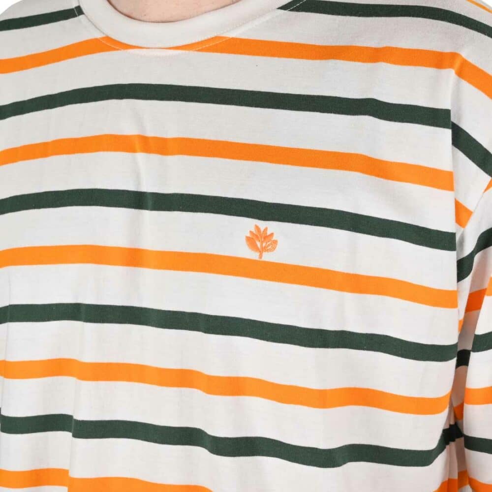 Magenta Stripes L/S T-Shirt - White Tricolour