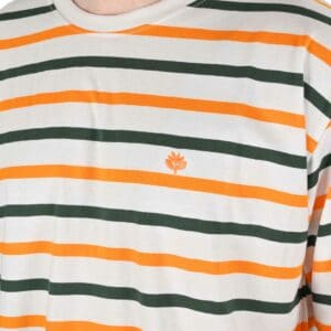 Magenta Stripes L/S T-Shirt - White Tricolour