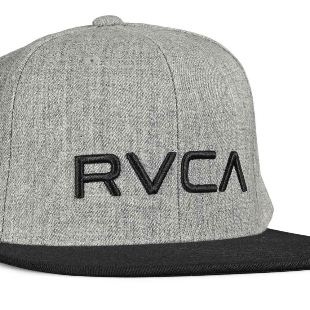 RVCA Twill Snapback Cap - Heather Grey/Black