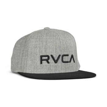 RVCA Twill Snapback Cap - Heather Grey/Black