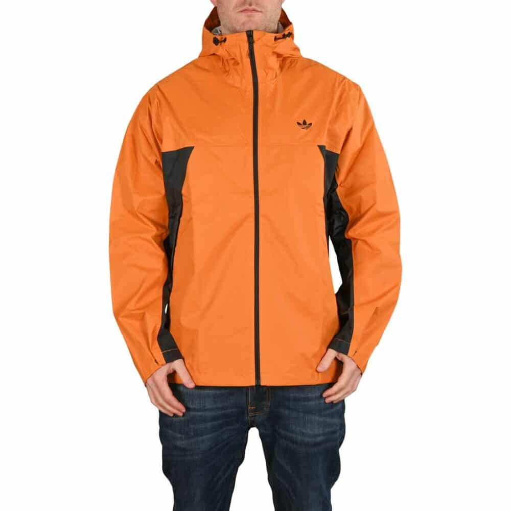 Adidas Tech Shell Windbreaker Jacket - Black/Focus Orange