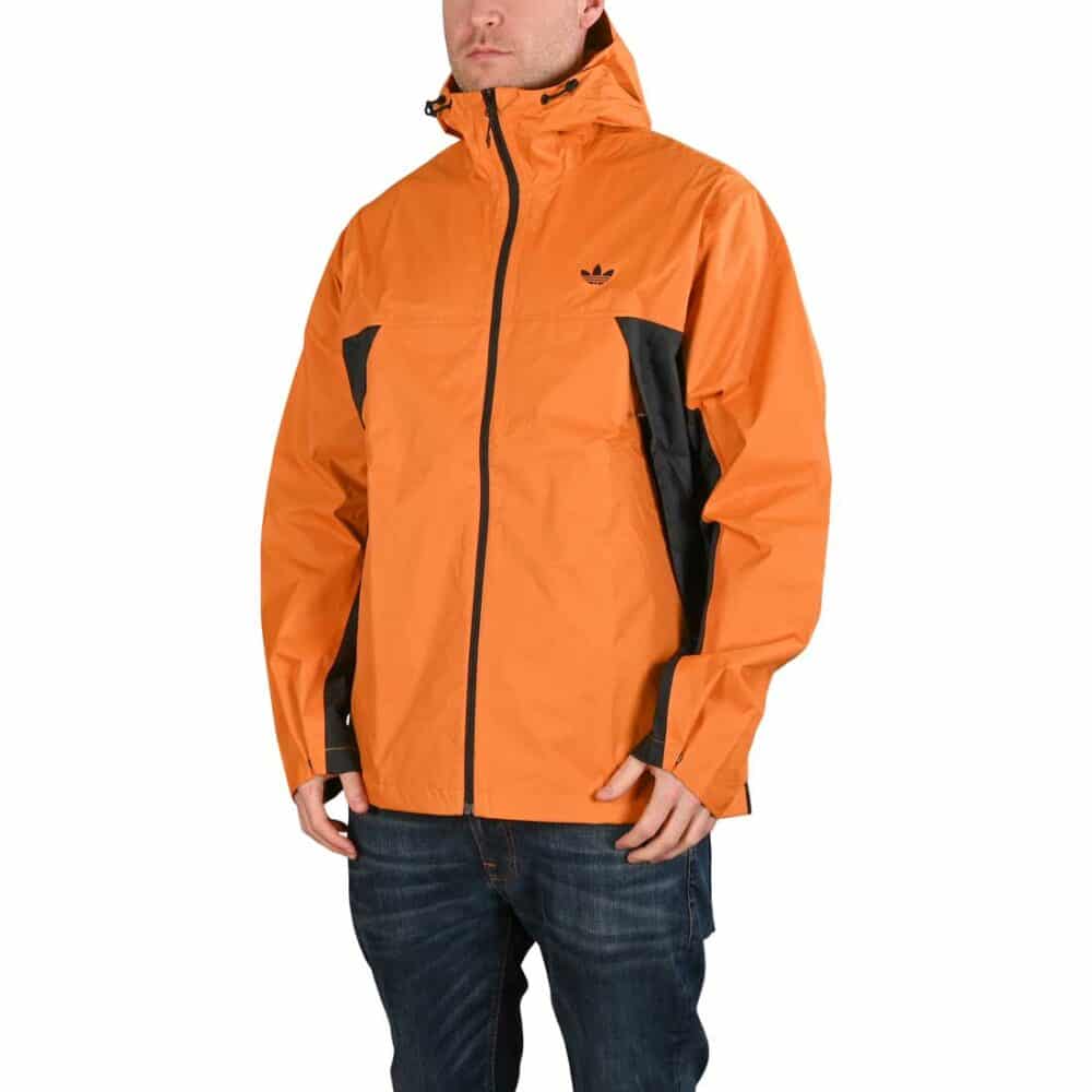 Adidas Tech Shell Windbreaker Jacket - Black/Focus Orange