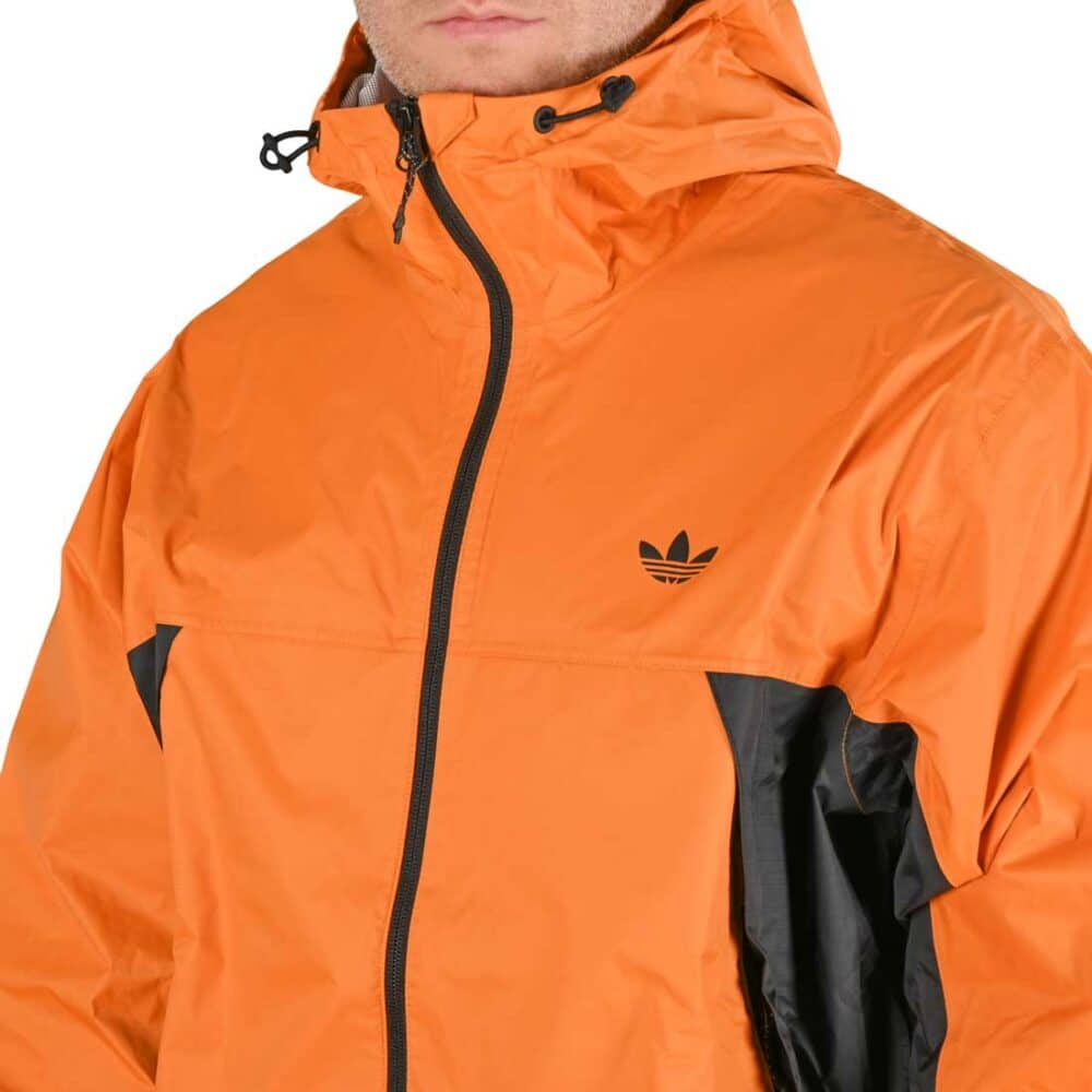 Adidas Tech Shell Windbreaker Jacket - Black/Focus Orange