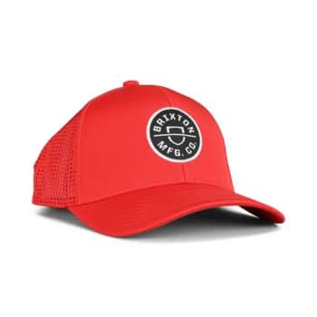 Brixton Crest X MP Snapback Cap - Aurora Red