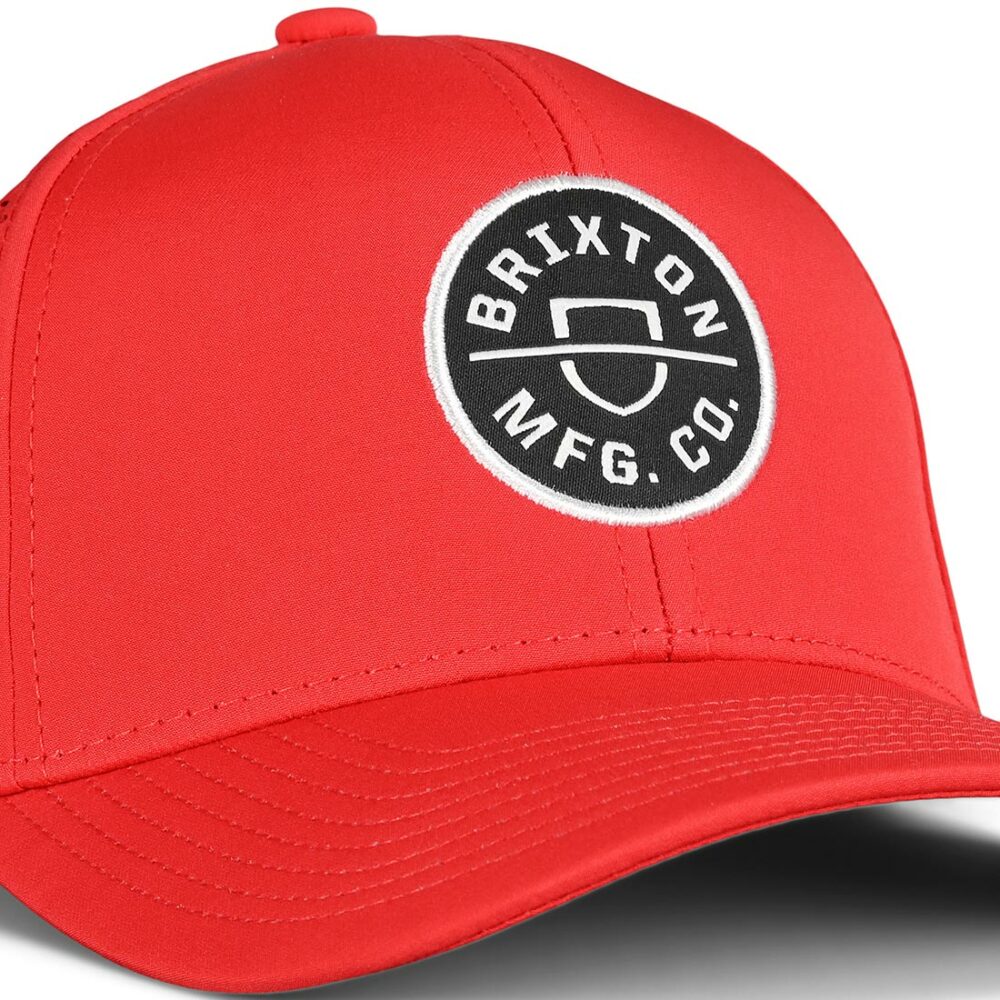 Brixton Crest X MP Snapback Cap - Aurora Red