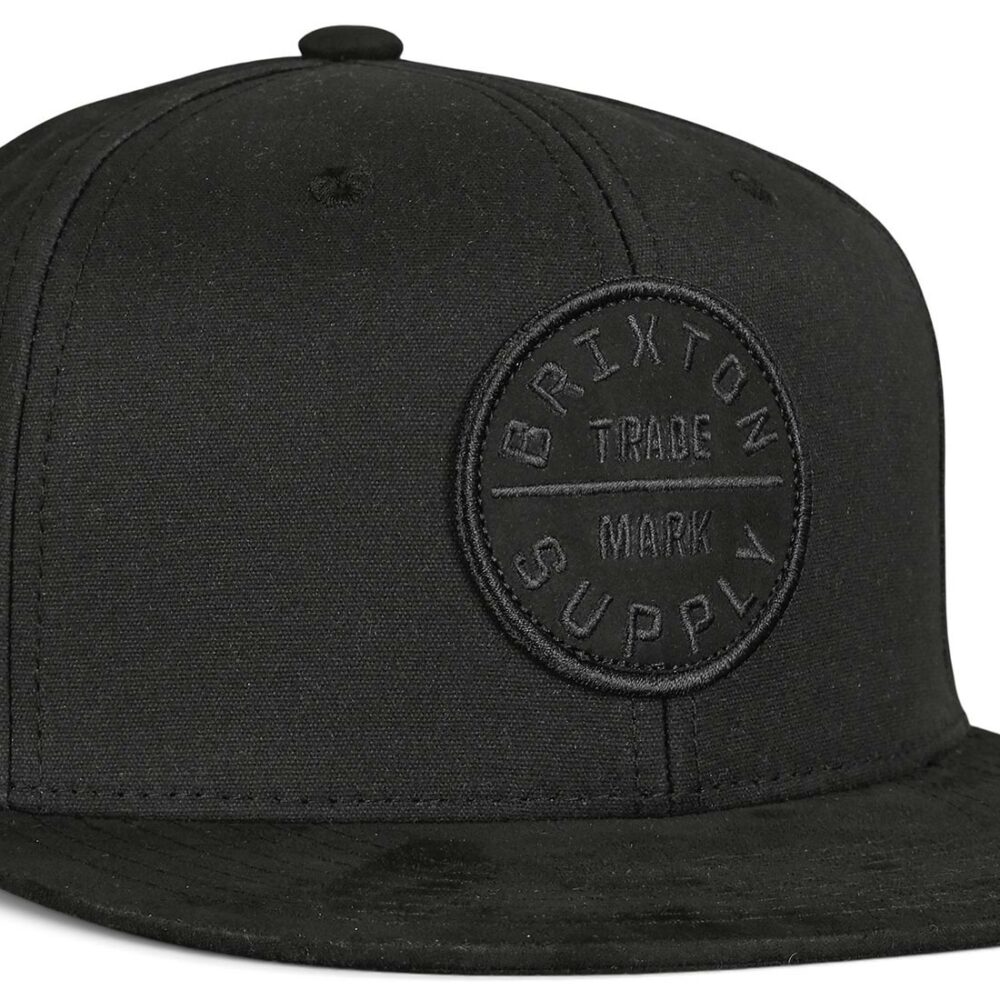 Brixton Oath III Snapback Cap - Black/Black/Black