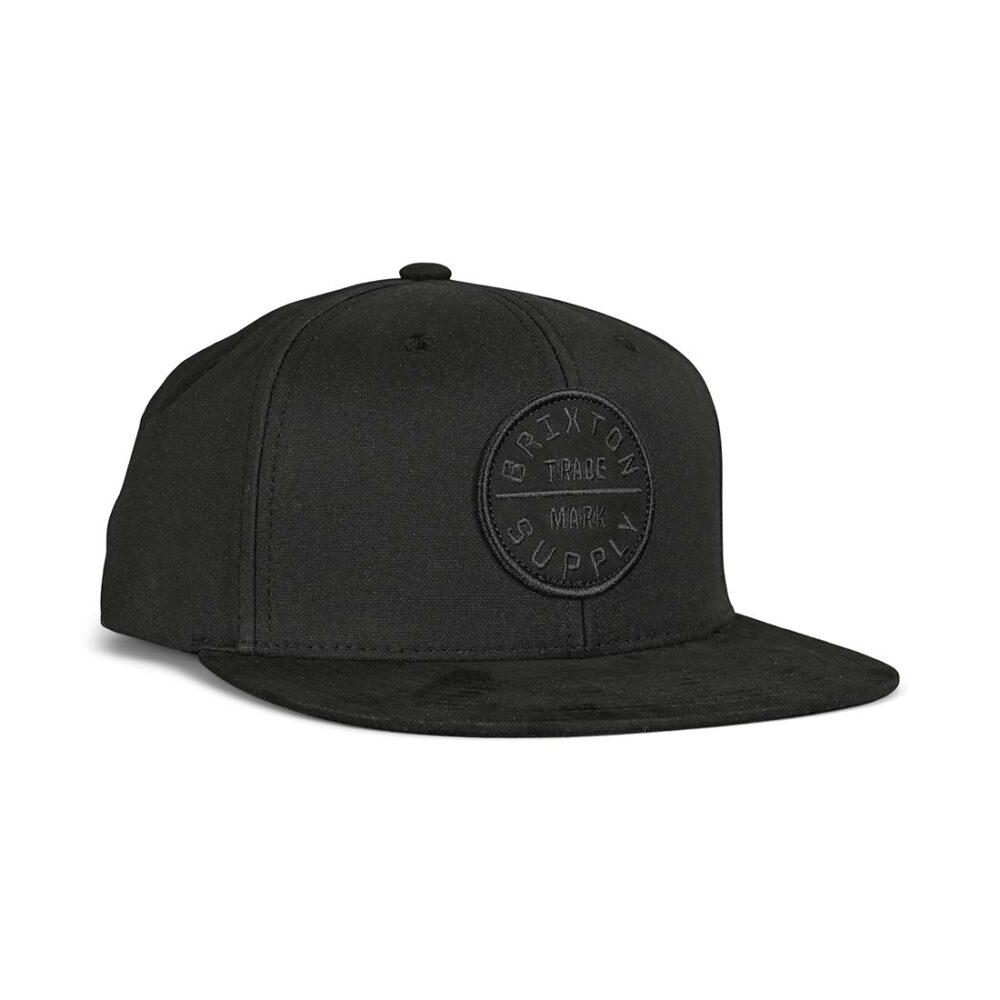 Brixton Oath III Snapback Cap - Black/Black/Black