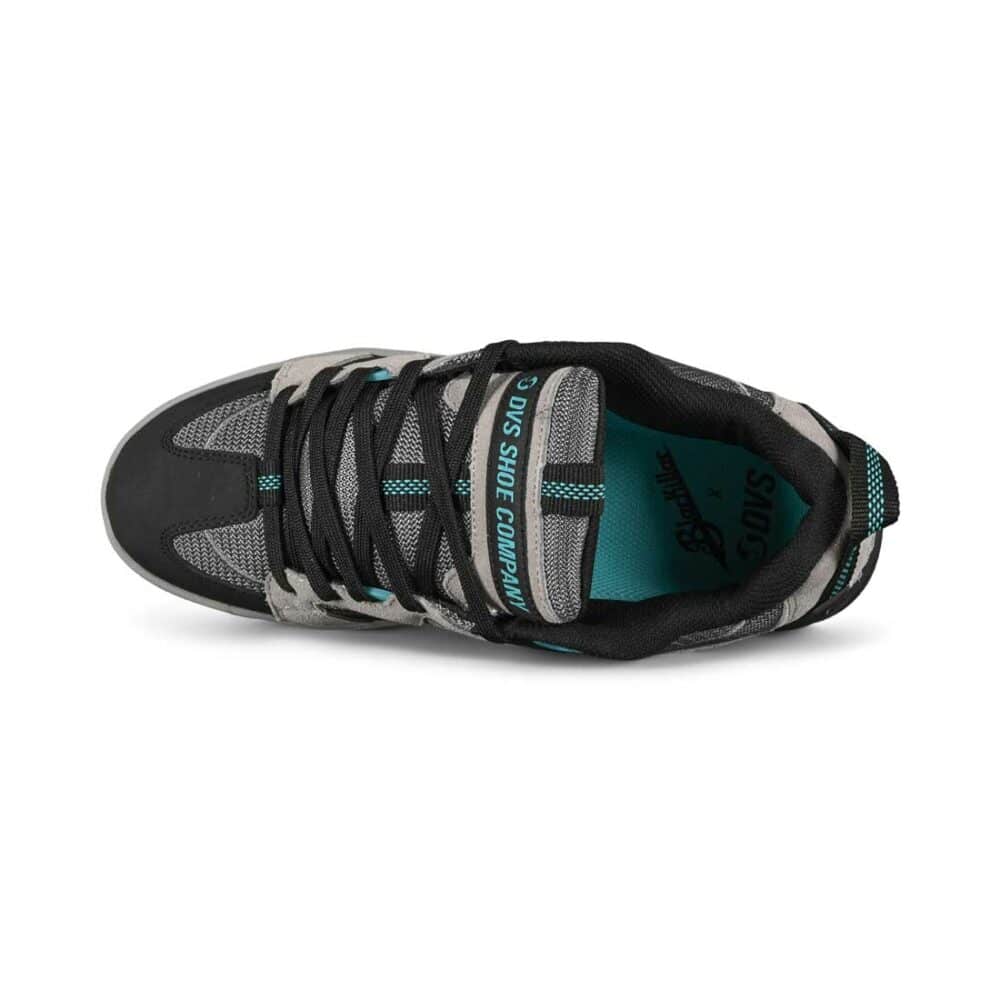 DVS Devious Skate Shoes - Charcoal/Black/Turquoise