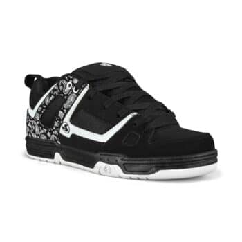 DVS Gambol Skate Shoes - Black/White PU Nubuck