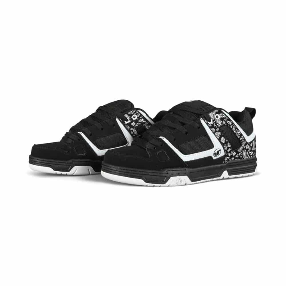 DVS Gambol Skate Shoes - Black/White PU Nubuck