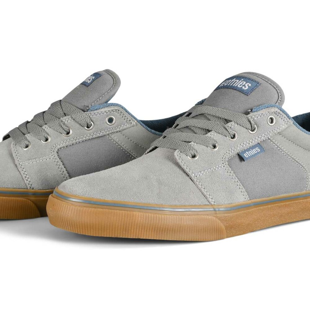 Etnies Barge LS Skate Shoes - Grey/Blue/Gum