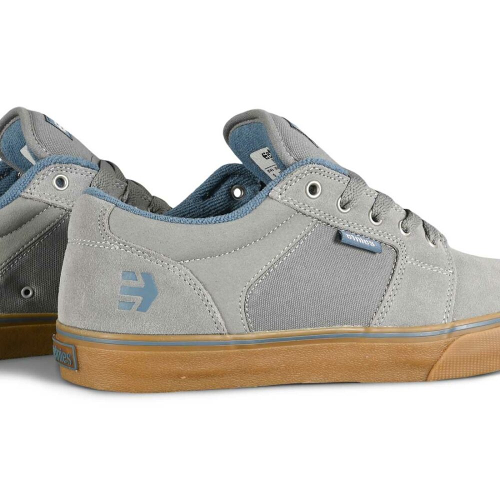 Etnies Barge LS Skate Shoes - Grey/Blue/Gum