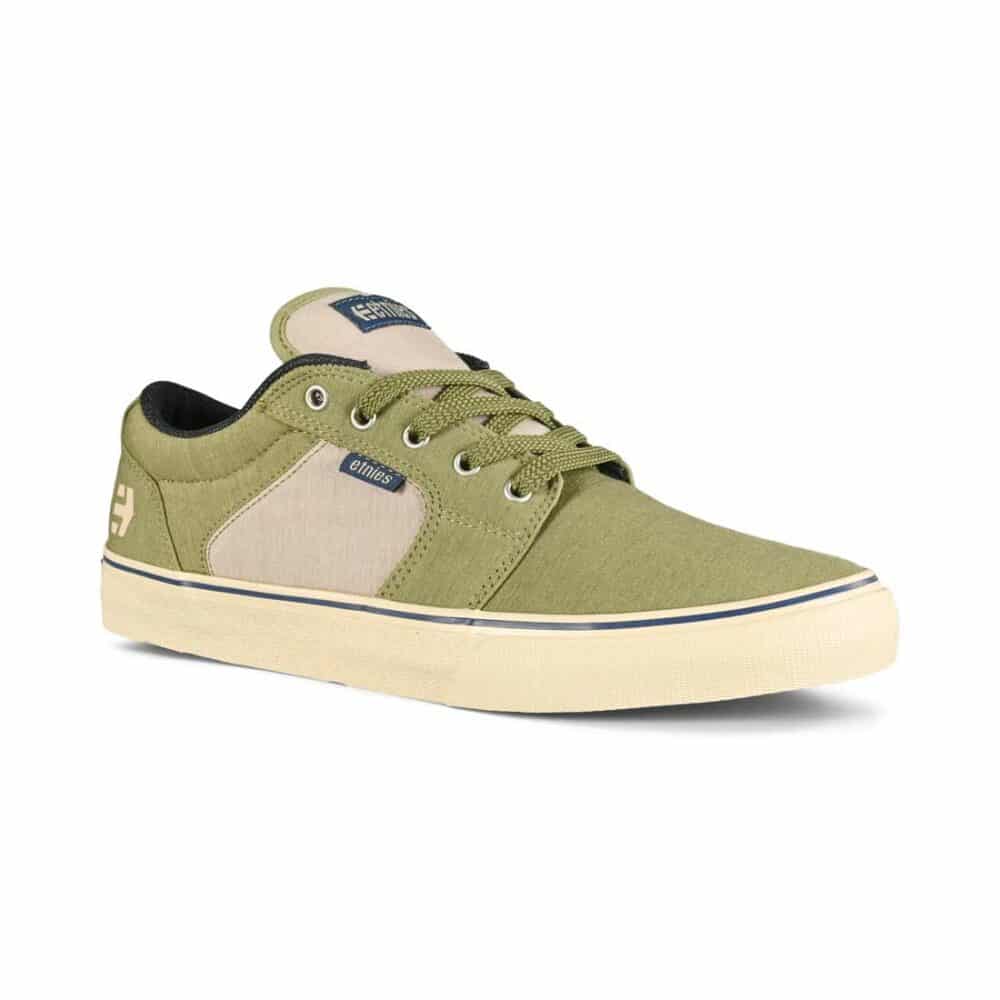 Etnies Barge Preserve Skate Shoes - Olive/Tan